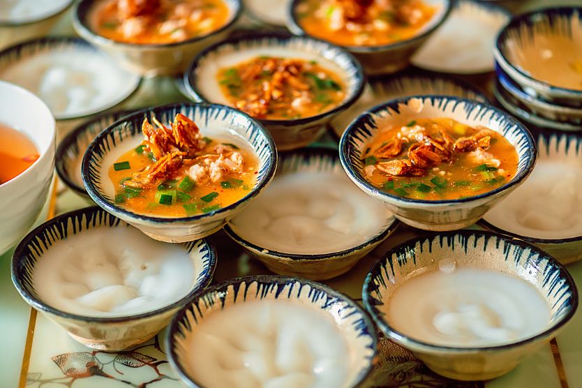 Banh beo is a popular street snack