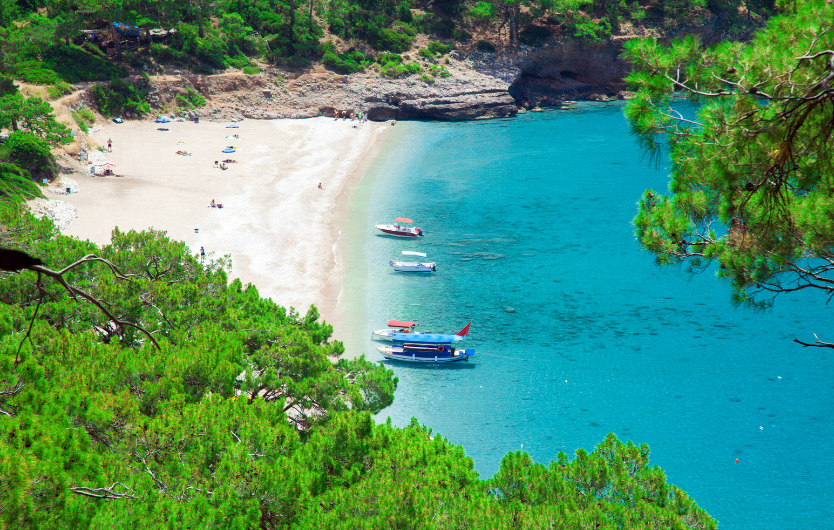 Kabak Beach is tucked away in the enchanting Kabak Koyu valley