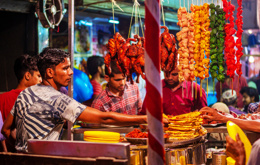 Kebabs are popular in India