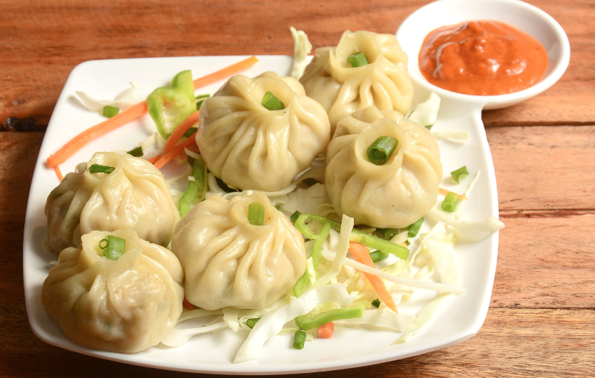 Momos are steamed dumplings popular in Eastern India